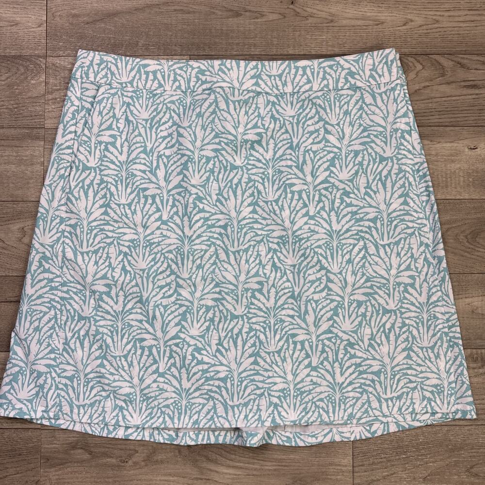RipSkirt Hawaii Adjustable Swim Coverup Wrap Skirt Blue White Pattern sz L